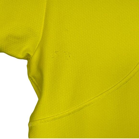 Under Armour HeatGear Athletic Shirt V-Neck Top Athleisure Yellow Womens S - Picture 4 of 9
